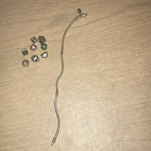 Pandora bracelet with pandora beads.